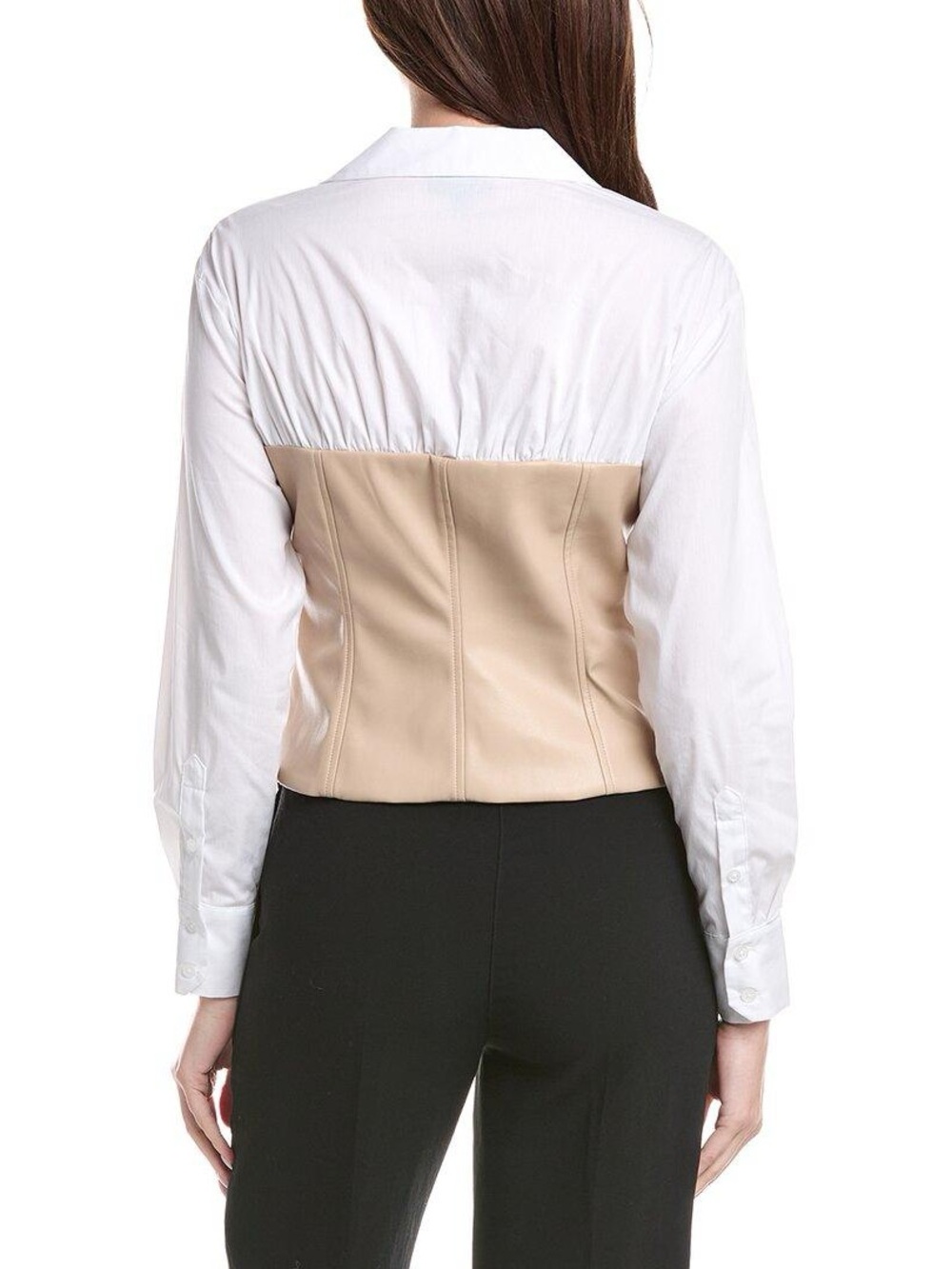 NWT Kenneth Cole Solid Poplin Top - Picture 2 of 6